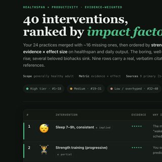 40 Biohacks, Ranked